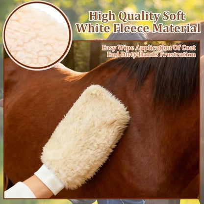 Curry Comb Kit, 6 Ring Curry Comb & Horse Grooming Mitts - Image 4