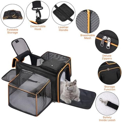 Pet Carrier, Large Soft Sided Expandable Travel Carrier - Image 4
