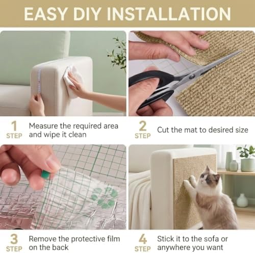 Self Adhesive Cat Scratching Mat - Image 3