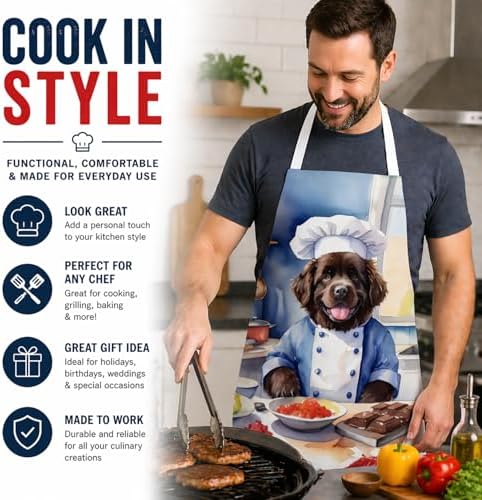 Caroline's Treasures Newfoundland The Chef Apron Cooking Kitchen Server Baking - Image 2
