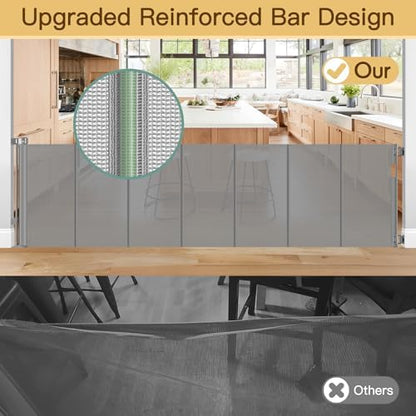 Reinforced 159 Inch Extra Wide Retractable Dog Gate - Image 3