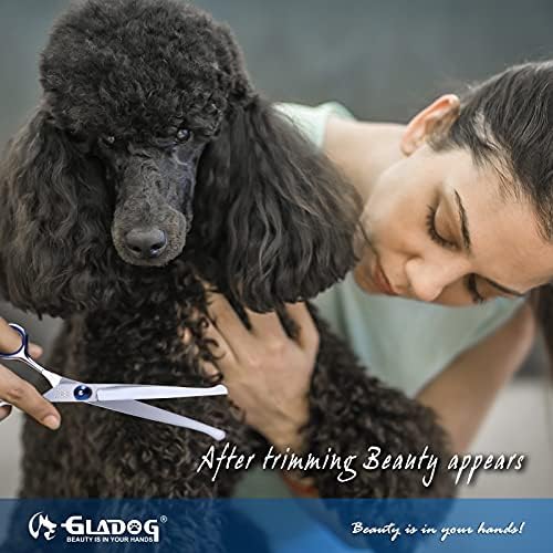 Dog Grooming Scissors Kit with Safety Round Tips, GLADOG Professional 6 in 1 - Image 6