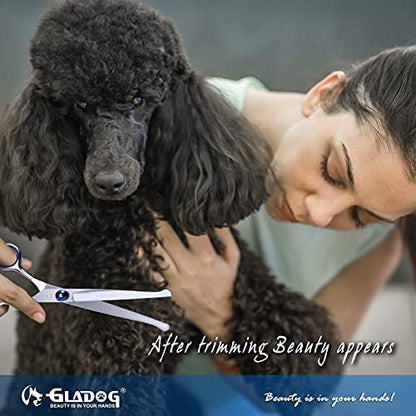 Dog Grooming Scissors Kit with Safety Round Tips, GLADOG Professional 6 in 1 - Image 6