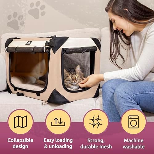 Cat & Dog Carrier, Fits Most Cats or Small Dog Comfortably - Image 6