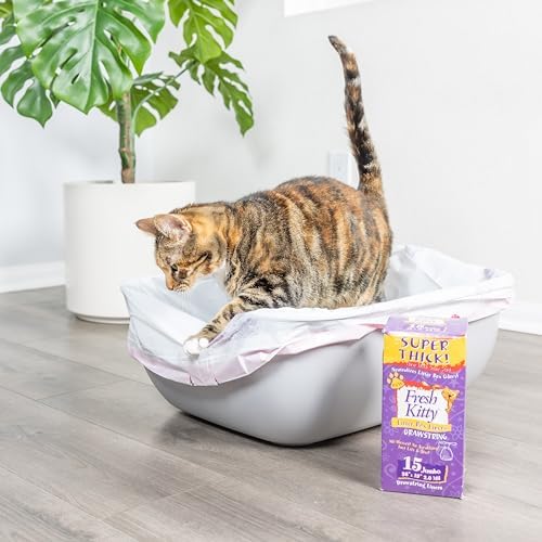 Fresh Kitty Litter Box Liners Super Thick, Easy Clean Up Jumbo Drawstring - Image 7