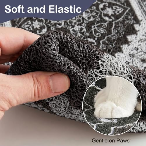 Glittme Cat Litter Mat 33"x22" Non-Slip Washable Trapping Mat - Image 4