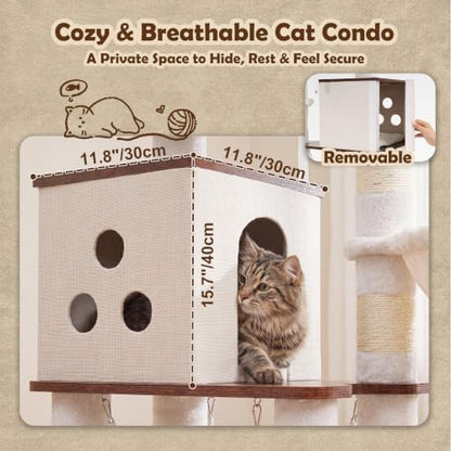 Heybly Wooden Cat Tree - Image 3