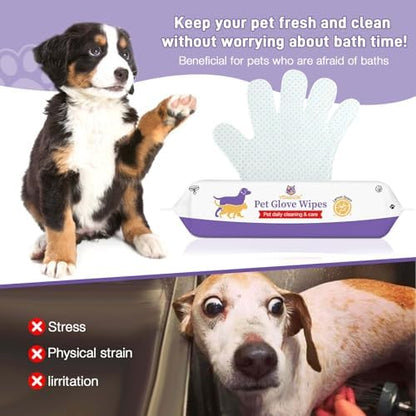 Pet Glove Wipes for Dogs & Cats, Pet Cleaning Gloves 30 PCS - Image 3