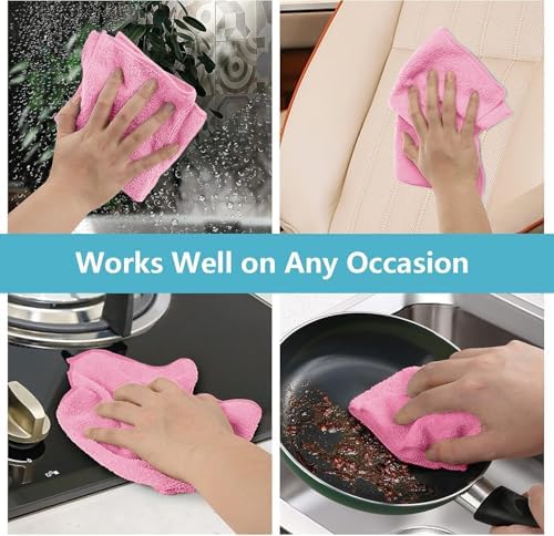HOMEXCEL 50PK Microfiber Cleaning Cloth, Cleaning Rag - Image 5