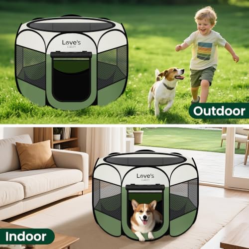 Love's cabin Pet Puppy Dog Playpen, Large Dog Tent Crates Cage Indoor/Outdoor - Image 6
