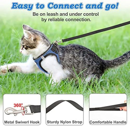 Cat Harness and Leash for Walking Escape Proof, Adjustable Kitten Vest Harness - Image 4