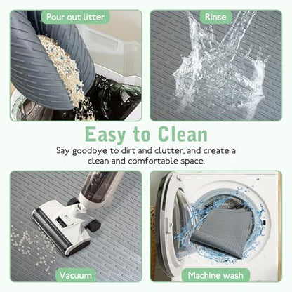 Cat Litter Mat 36" x 20" Waterproof Rubber Litter Box Mat - Image 6