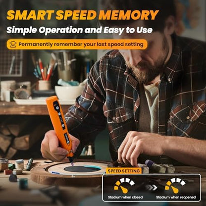 HARDELL Mini Cordless Rotary Tool, 5-Speed 69pcs Kit - Image 4
