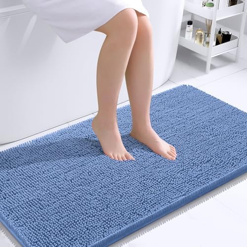 OLANLY Bathroom Runner Rugs 40x24, Extra Soft Absorbent Chenille Bath Rugs by OLANLY