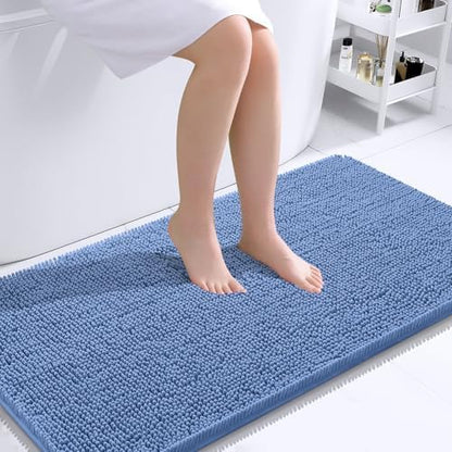 OLANLY Bathroom Runner Rugs 40x24, Extra Soft Absorbent Chenille Bath Rugs by OLANLY
