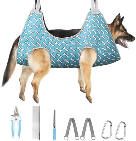 Supet Dog Grooming Hammock for Nail Trimming, Pet Grooming Hanging Harness by Supet