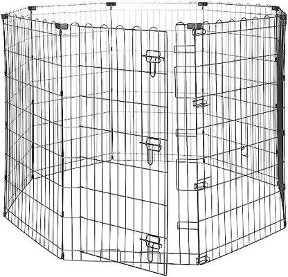Amazon Basics Foldable Octagonal Metal Exercise Dog Playpen, Indoor/Outdoor by AmazonBasics