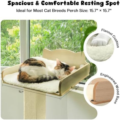 Cat Window Perch with Thick Sisal Scratching Post, Cat Hammock - Image 5