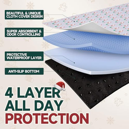 Aitmexcn Washable Pee Pads for Dogs, 2 Pack Christmas Pads - Image 2