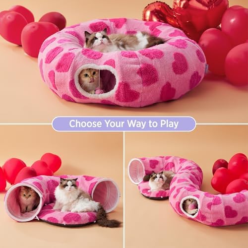 Lesure Donut Cute Jacquard Cat Tunnel Bed Kitten Toys - Image 3
