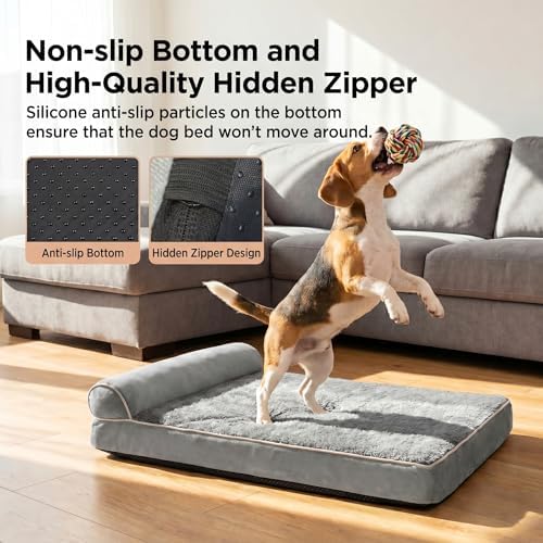 Orthopedic Medium Dog Bed 30 x 20Inch, Egg-Crate Memory Foam Pet Bed - Image 7
