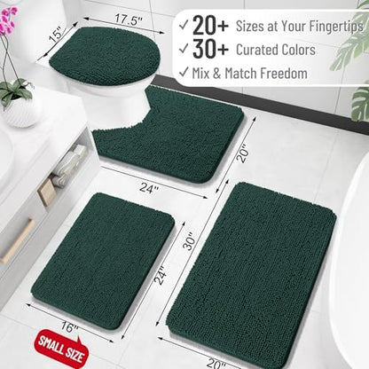OLANLY Bathroom Rugs 36x24, Extra Soft Absorbent Chenille Bath Rugs - Image 3