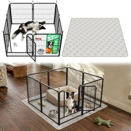 FXW Rollick Dog Playpen with Washable Pee Pad, 8 Panels by FXW