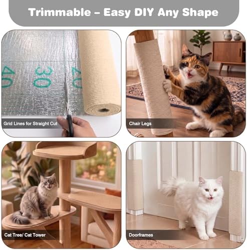 Cat Scratch Furniture Protector: 39.3"x15.8" High Self-Adhesive - Image 4