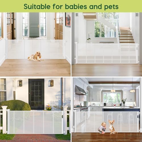 Reinforced 80 Inch Extra Wide Retractable Baby Gate - Image 6