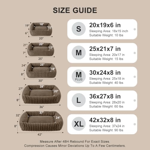 FURTIME Medium Dog Beds for Medium Dogs Washable, Orthopedic Dog Bed, Rectangle - Image 5