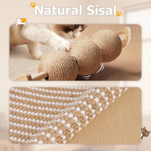 3 in 1 Sisal Cat Scratcher Bed, Solid Pine Cat Scratcher - Image 2
