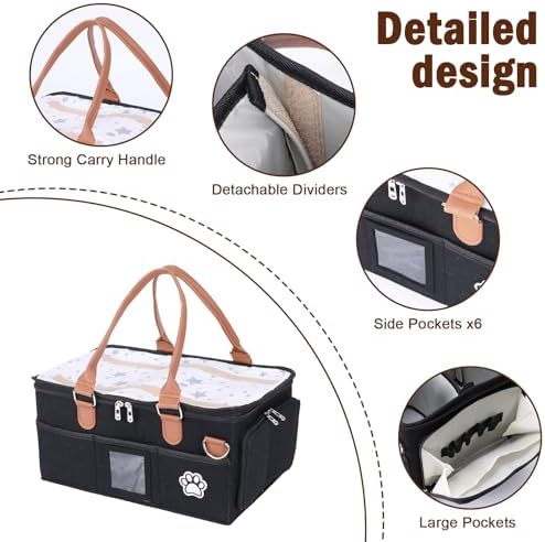 Felt Dog Grooming Bag, Portable Tote Bag - Image 2