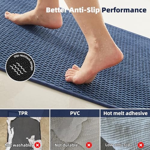 TYUU Small Bathroom Rugs Non Slip Washable Bath Rugs Super Absorbent Bathroom - Image 4