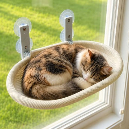 Cat Window Perch for Narrow Windows, Cordless Foldable Hammock Bed by Unknown