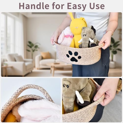 Small Woven Dog Toy Basket - Image 7