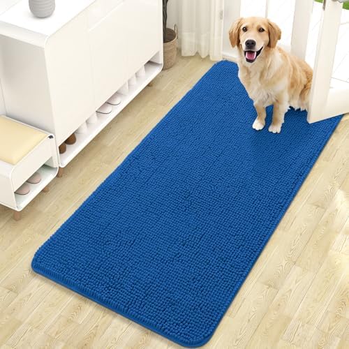 OLANLY Dog Door Mat for Muddy Paws 47x24, Super Absorbent Chenille Mud Mat by OLANLY