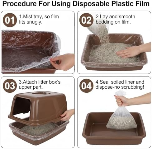 50 Pcs Disposable Plastic Cage Liners, Rabbit Litter Box Liners Leak Proof - Image 3