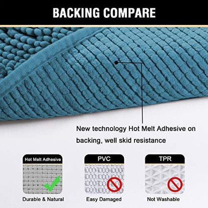 H.VERSAILTEX Microfiber Bath Rugs Chenille Floor Mat Ultra Soft Washable - Image 6