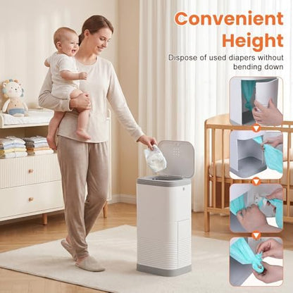 Baby Diaper Pail, Diaper Trash Can - Image 4