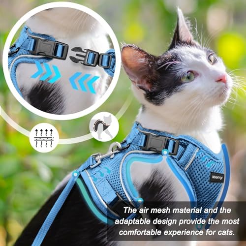 Cat Harness and Leash Set for Walking Escape Proof, Improved Four Place - Image 4