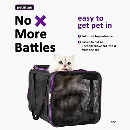 Soft Pet Carrier for Large and Medium Cats, 2 Kitties, Small Dogs. Easy to Get - Image 2