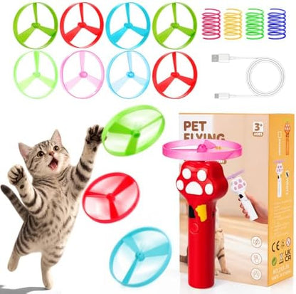 BABORUI Cat Toy Disc Launcher, Rechargeable Interactive Cat Fetch Toy Launcher by BABORUI