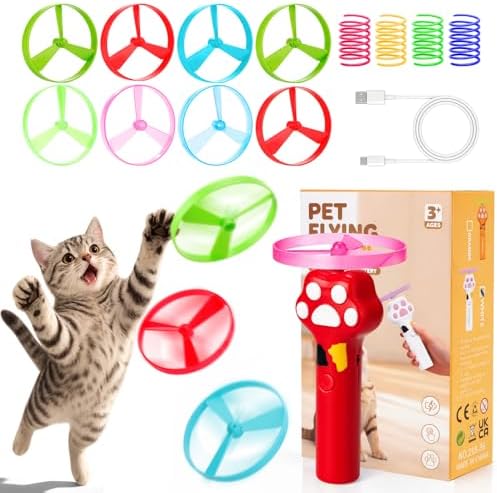 BABORUI Cat Toy Disc Launcher, Rechargeable Interactive Cat Fetch Toy Launcher by BABORUI