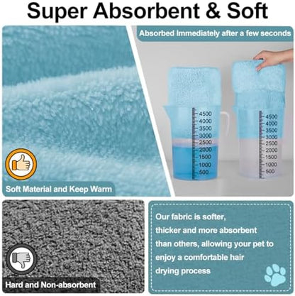 Medium to Large Size Dog Bathrobe, Quick Drying Super Absorbent, Warm Dog Towels - Image 6