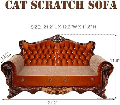 COOZMENT Sofa Shaped Scratching Couch, Thick Scratching Cardboard, Lounge Bed - Image 2