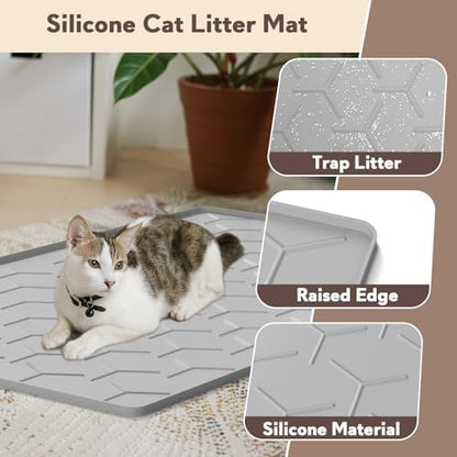 Garoopion Silicone Cat Litter Mat 34×22 inch - Image 3