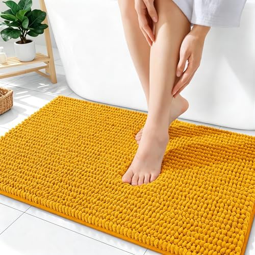 OLANLY Thick Chenille Absorbent Bathroom Rugs Mat 36x24 by OLANLY
