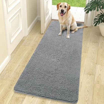 OLANLY Dog Door Mat for Muddy Paws 70x24, Super Absorbent Chenille Mud Mat by OLANLY