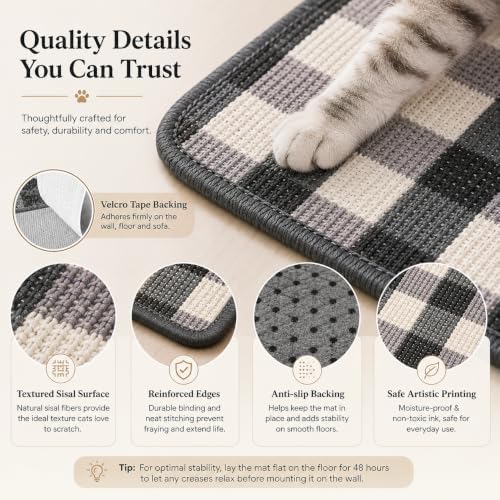 Cat Scratcher Mat, Natural Sisal Cat Scratch Pad - Image 5