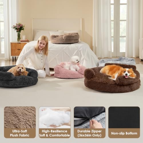 EHEYCIGA 23" Calming Donut Dog Bed - Image 5